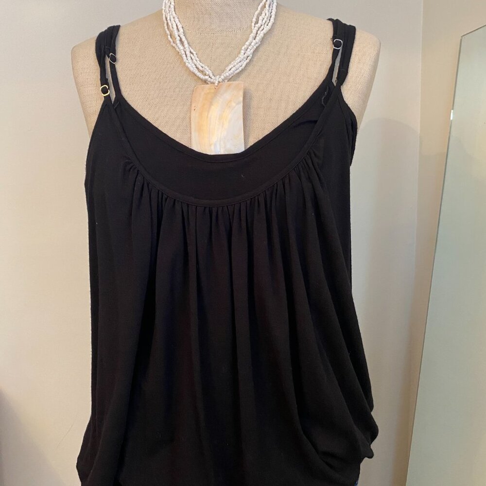 BCBG Maxazria Black Spaghetti Strap Top - Picture 2 of 5